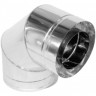 Колено дымохода 90° нерж/нерж Версия Люкс D-300/360 мм толщ. 0,6 мм